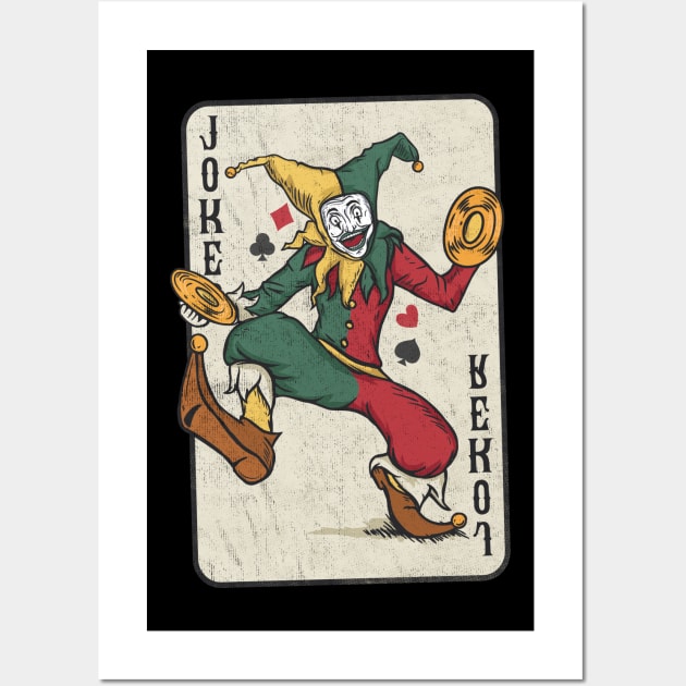 Joker Playing Card - Casino Gambling Gift Wall Art by biNutz